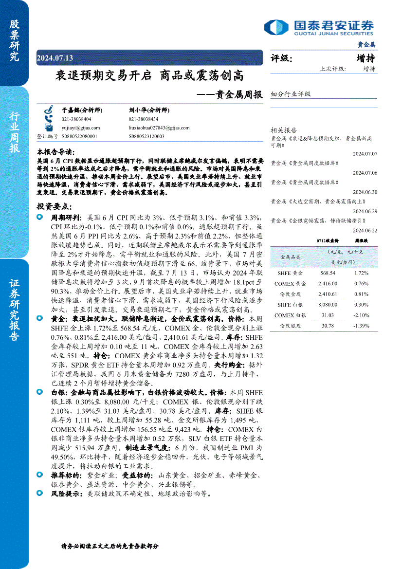 国太贵金属(国际贵金属品种行情)